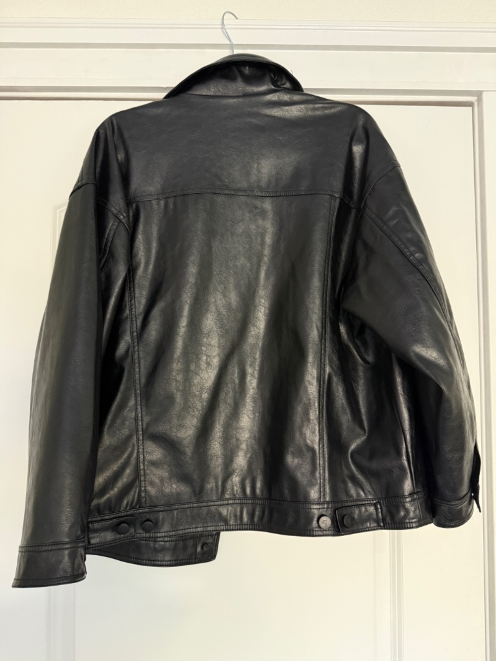Anthropologie Pilcro Weston Faux Leather Boyfriend Jacket Black Size S - Picture 6 of 8